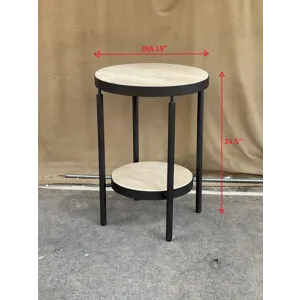 Dauntless Travertine Side Table