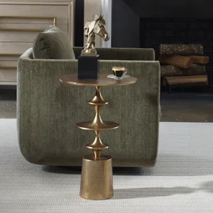 Flight Brass Accent Table