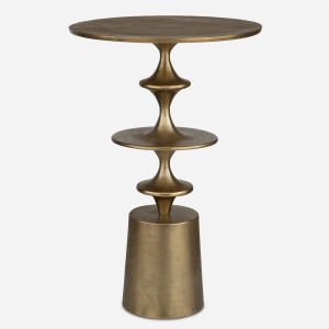 Flight Brass Accent Table