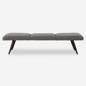 Bowtie Charcoal Fabric Bench
