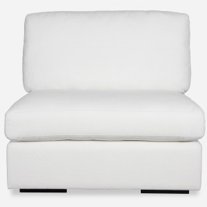 Refuge Armless Arctic White Sofa