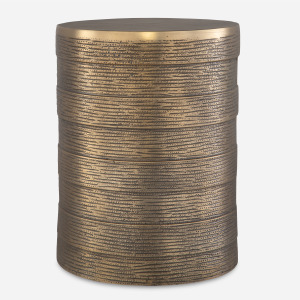 Odin Antique Brass Accent Table