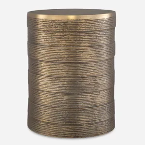 Odin Antique Brass Accent Table