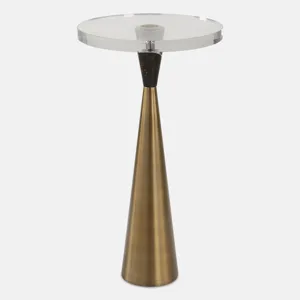 Holton Tapered Brass Accent Table