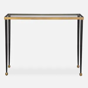 Stiletto Antique Gold Console Table