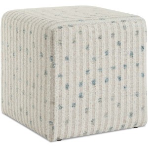 Joie White Chenille Ottoman