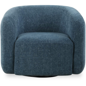 Junie Blue Swivel Barrel Chair