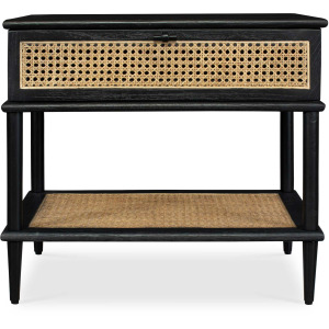 Coast Black Rattan Side Table