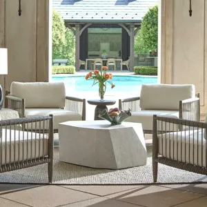 Parra Limestone Outdoor Coffee Table