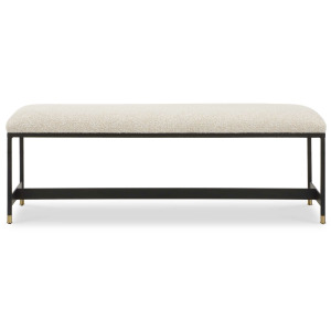 Halston Upholstered White Bench