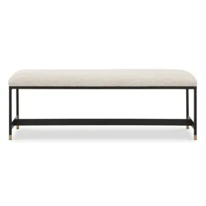 Halston Upholstered White Bench