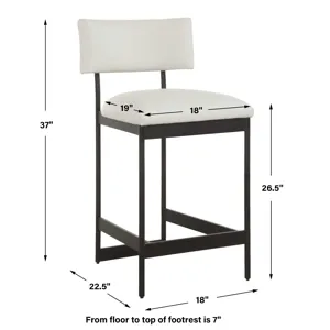 Apsley Black Counter Stool
