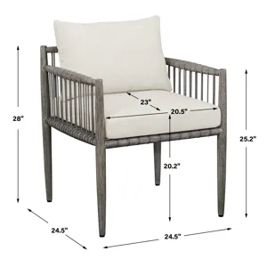 Borneo White Outdoor Dining Chair
