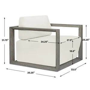 Remsen Outdoor Gray Lounge Chair