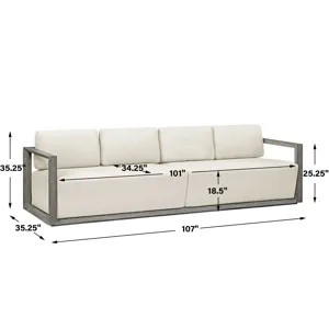 Remsen Outdoor Gray Sofa