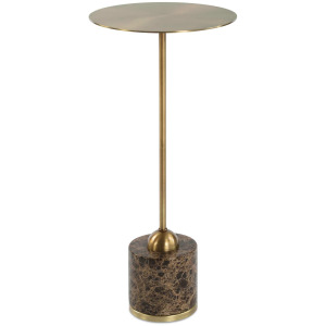 Verlin Brass Drink Table