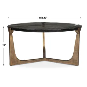 Bohdi Outdoor Brass Coffee Table