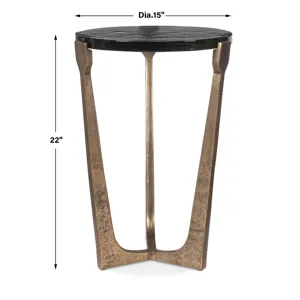 Bohdi Outdoor Brass Accent Table