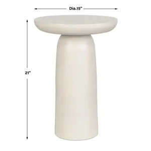Joppa White Outdoor Accent Table
