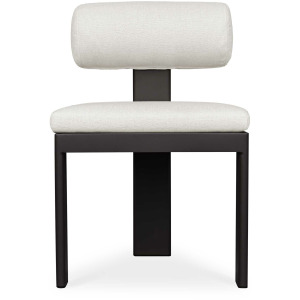 Bolster Back White Outdoor Dining Chair