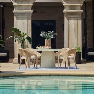 Madrone Warm White Outdoor Dining Table