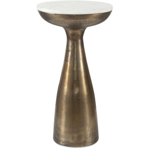 Torin Marble & Brass Drink Table
