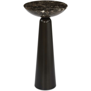 Hastings Brown Marble Accent Table