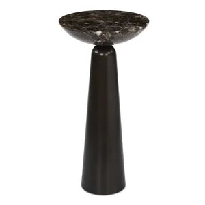 Hastings Brown Marble Accent Table