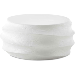 Winded Outdoor White Coffee Table