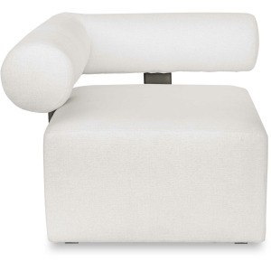 Bolster Back White Outdoor Corner Sofa