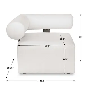 Bolster Back White Outdoor Corner Sofa
