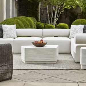 Saltwater White Concrete Coffee Table