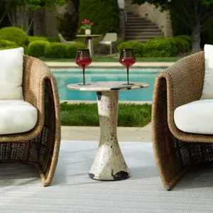 Cadas Indoor-Outdoor Stone Side Table