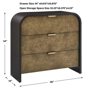 Byrams 3 Drawer Oak Chest