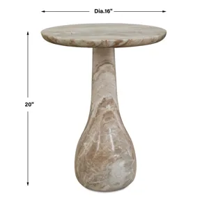 Shura Indoor-Outdoor Marble Accent Table