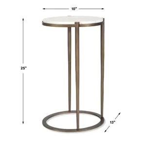Mercier Round Marble Accent Table