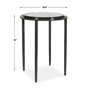 Kennington Round Glass Accent Table