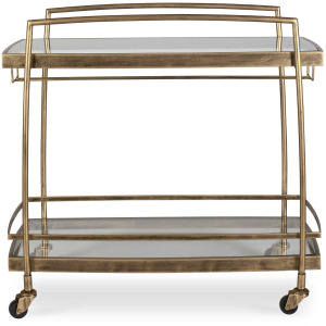 Scarritt Antique Brass Bar Cart