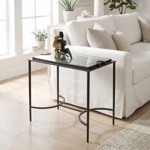Eisen Textured Glass Accent Table