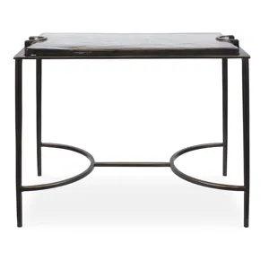 Eisen Textured Glass Accent Table