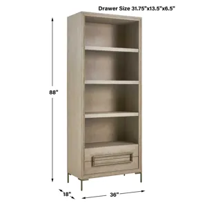 Alessia Light Oak Etagere