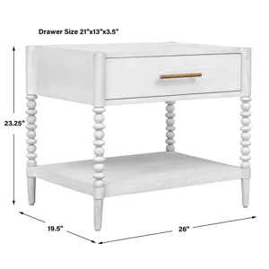 Bales Off-White Side Table