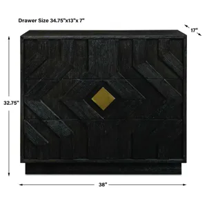 Faulkner 3 Drawer Modern Chest