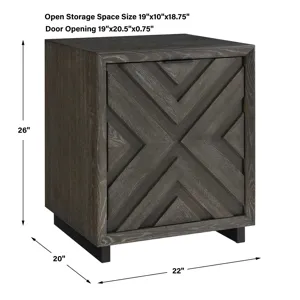 Barrett Dark Charcoal Oak Cabinet