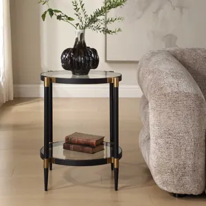 Chadid Round Glass Side Table