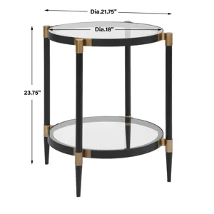 Chadid Round Glass Side Table