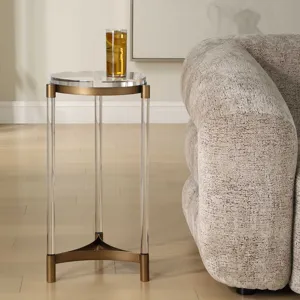 Pereira Round Acrylic Accent Table