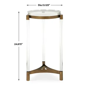 Pereira Round Acrylic Accent Table