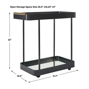 Vesper Black Iron Bar Cart