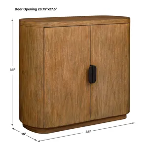 Newell Natural Wood 2 Door Cabinet